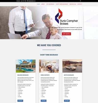 Campher Insurance Brokers Website Design