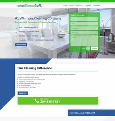 Canadian Cleaning Company Web Design