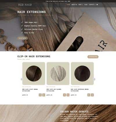Her Hair Ecommerce Website
