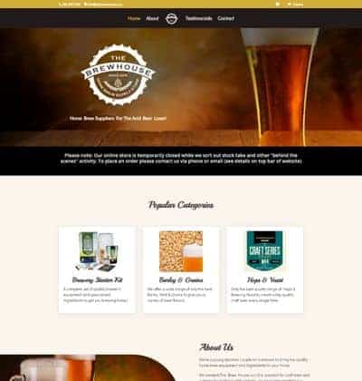 The Brew House Ecommerce Website Portfolio