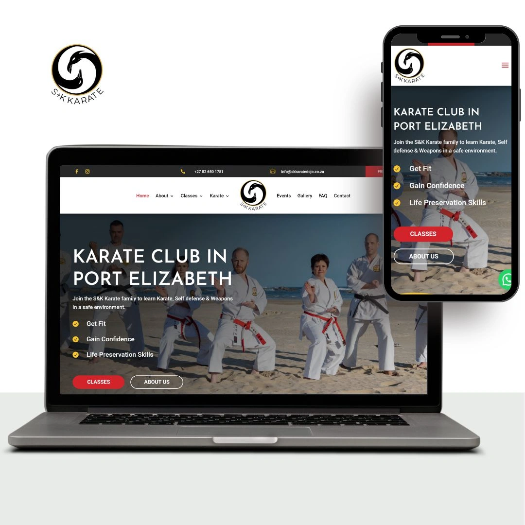 Website designed for Karate Dojo